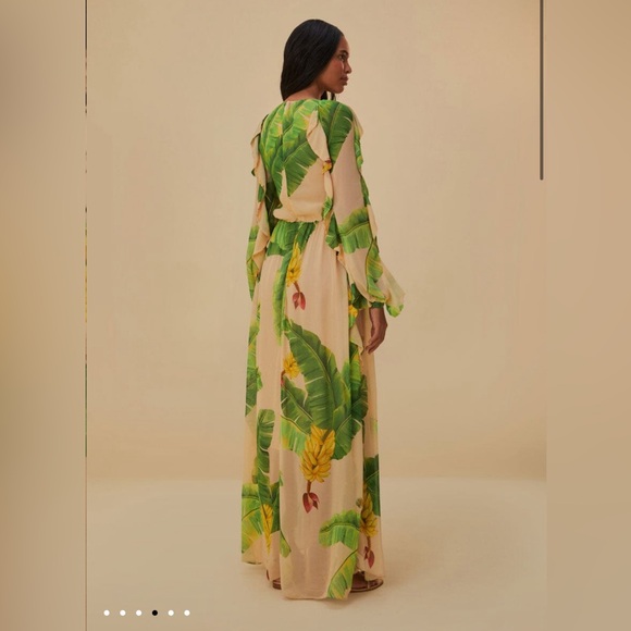 Farm Rio Beige Fresh Bananas Maxi Dress - Picture 8 of 10